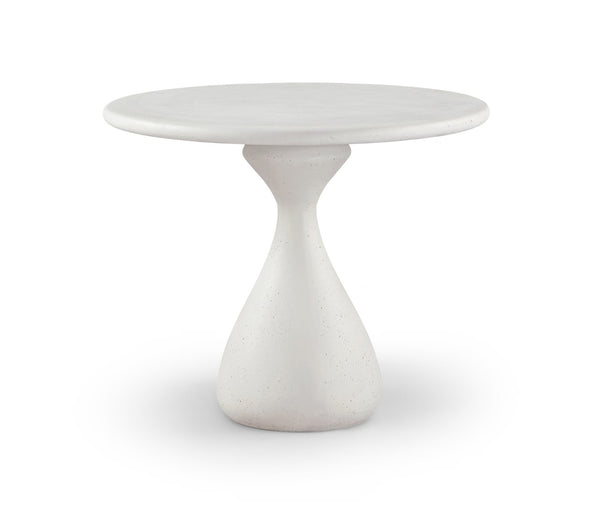 Meridian Furniture Sano Round Concrete Pedestal Dining Table Art Deco Sculptural Base Indoor Outdoor Use Cream 36 inches 77041Cream-DT36