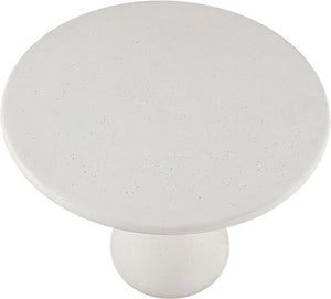 Meridian Furniture Sano Round Concrete Pedestal Dining Table Art Deco Sculptural Base Indoor Outdoor Use Cream 36 inches 77041Cream-DT36