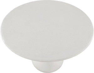 Meridian Furniture Sano Round Concrete Pedestal Dining Table Art Deco Sculptural Base Indoor Outdoor Use Cream 48 inches 77041Cream-DT48