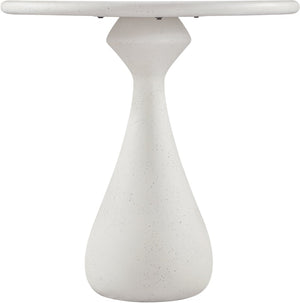 Meridian Furniture Sano Concrete Pedestal Counter Table for Stylish Indoor Outdoor Dining and Entertaining Spaces Cream 77042Cream-T