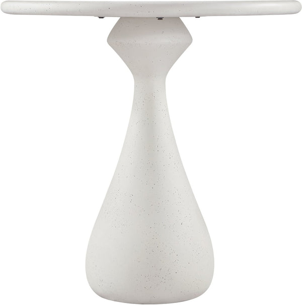 Meridian Furniture Sano Concrete Pedestal Counter Table for Stylish Indoor Outdoor Dining and Entertaining Spaces Cream 77042Cream-T