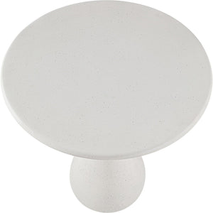 Meridian Furniture Sano Concrete Pedestal Counter Table for Stylish Indoor Outdoor Dining and Entertaining Spaces Cream 77042Cream-T