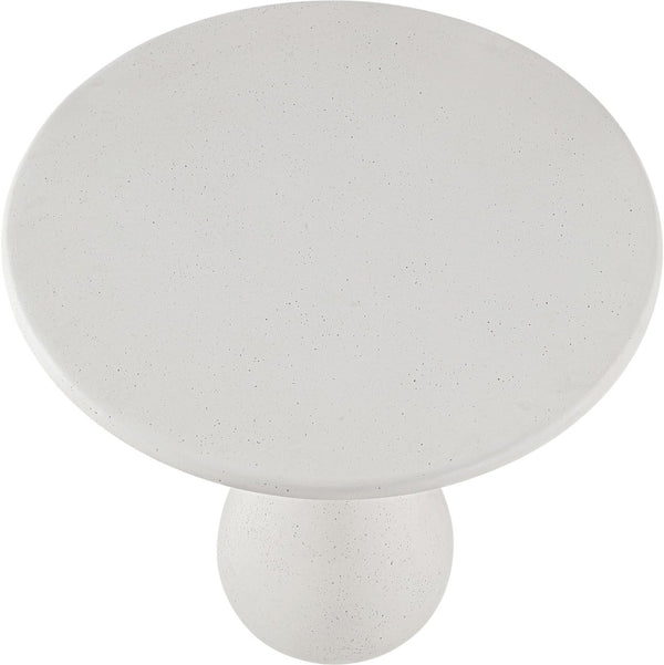 Meridian Furniture Sano Concrete Pedestal Counter Table for Stylish Indoor Outdoor Dining and Entertaining Spaces Cream 77042Cream-T