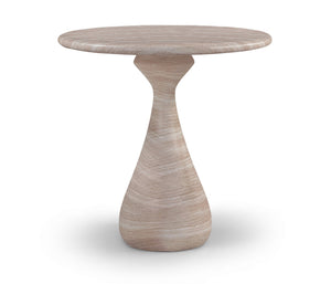 Meridian Furniture Sano Concrete Pedestal Counter Table for Stylish Indoor Outdoor Dining and Entertaining Spaces Travertine 77042Travertine-T