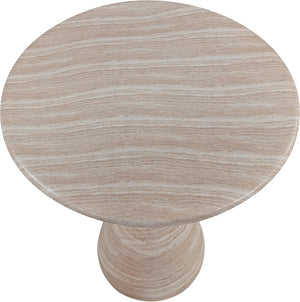 Meridian Furniture Sano Concrete Pedestal Counter Table for Stylish Indoor Outdoor Dining and Entertaining Spaces Travertine 77042Travertine-T