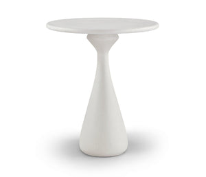 Meridian Furniture Sano Round Concrete Pedestal Bar Table Art Deco Inspired for Indoor Outdoor Entertaining Cream 77043Cream-T