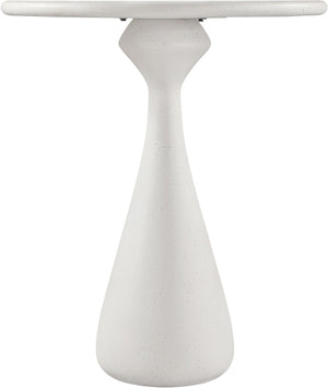 Meridian Furniture Sano Round Concrete Pedestal Bar Table Art Deco Inspired for Indoor Outdoor Entertaining Cream 77043Cream-T