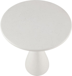 Meridian Furniture Sano Round Concrete Pedestal Bar Table Art Deco Inspired for Indoor Outdoor Entertaining Cream 77043Cream-T