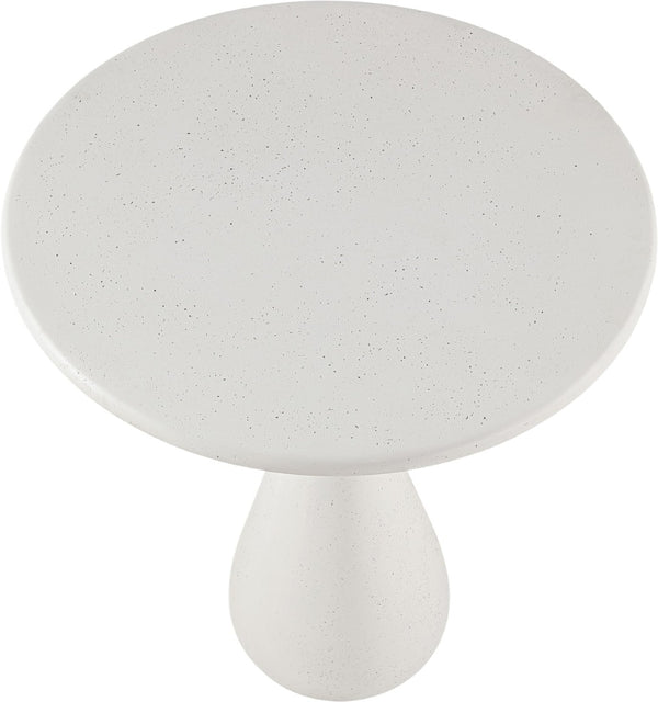 Meridian Furniture Sano Round Concrete Pedestal Bar Table Art Deco Inspired for Indoor Outdoor Entertaining Cream 77043Cream-T