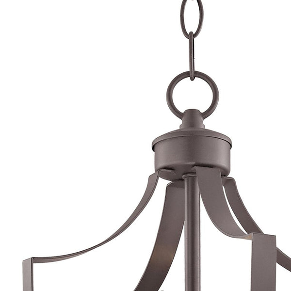 Thomas Lighting Foyer Four-Light Chandelier Oil Rubbed Finish Tulip Shades Entryway Ceiling Fixture Bronze 11'' Wide 4-Light Standard 7704FY/10