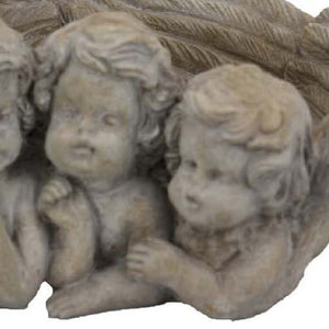 English Elm Rachel Terracotta Cherub Planter Antique White Heirloom Bowl for Mantel or Entryway B056P417017