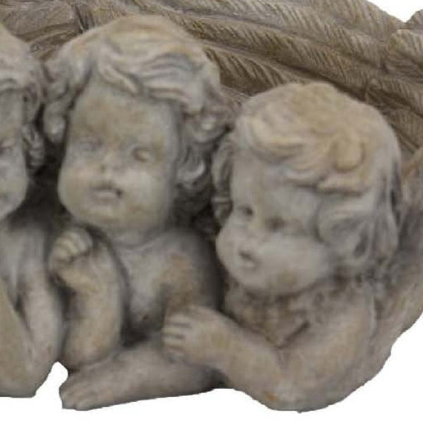 English Elm Rachel Terracotta Cherub Planter Antique White Heirloom Bowl for Mantel or Entryway B056P417017