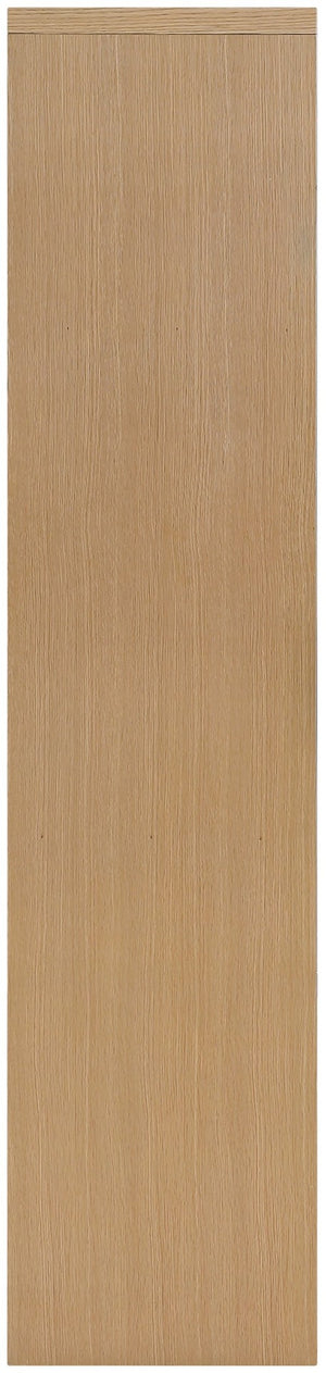 Meridian Furniture Vana Art Deco Tall Cabinet with Cane Front Doors Oak Veneer and Adjustable Interior Shelves Natural 77050Natural