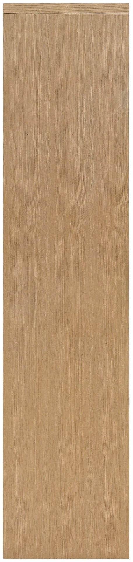 Meridian Furniture Vana Art Deco Tall Cabinet with Cane Front Doors Oak Veneer and Adjustable Interior Shelves Natural 77050Natural
