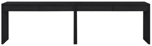 Meridian Furniture Avro Art Deco Two Piece Writing Desk Solid Wood Oak Veneer Cane Panel Home Office 77051Black-T-2PC
