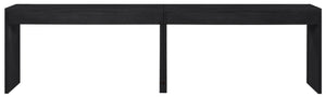 Meridian Furniture Avro Art Deco Two Piece Writing Desk Solid Wood Oak Veneer Cane Panel Home Office 77051Black-T-2PC