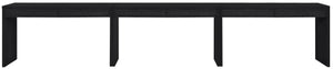 Meridian Furniture Avro Art Deco Three Piece Desk Set Oak Veneer Cane Detail Black Lacquer Finish 77051Black-T-3PC