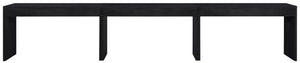 Meridian Furniture Avro Art Deco Three Piece Desk Set Oak Veneer Cane Detail Black Lacquer Finish 77051Black-T-3PC