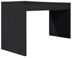 Meridian Furniture Avro Art Deco Writing Desk with Oak Veneer Surface and Black Cane Detailing 77051Black-T