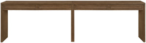 Meridian Furniture Avro Art Deco Oak Veneer Writing Desk with Cane Detailing for Home Office 77051Brown-T-2PC