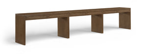 Meridian Furniture Avro Art Deco Three Piece Oak Veneer Writing Desk with Cane Accents for Home Office 77051Brown-T-3PC