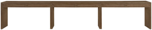 Meridian Furniture Avro Art Deco Three Piece Oak Veneer Writing Desk with Cane Accents for Home Office 77051Brown-T-3PC