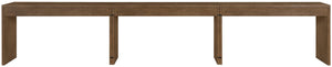 Meridian Furniture Avro Art Deco Three Piece Oak Veneer Writing Desk with Cane Accents for Home Office 77051Brown-T-3PC
