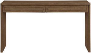 Meridian Furniture Avro Oak Veneer Writing Desk with Cane Panels and Art Deco Walnut Finish 77051Brown-T