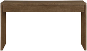 Meridian Furniture Avro Oak Veneer Writing Desk with Cane Panels and Art Deco Walnut Finish 77051Brown-T