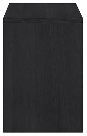 Meridian Furniture Vero Art Deco Oak Veneer Buffet with Cane Panels Modular Sideboard for Dining Room Black 1pc (31.5" W) 77052Black-T