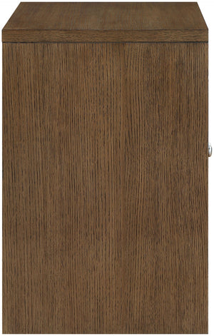 Meridian Furniture Vero Art Deco Oak Veneer Buffet with Cane Panels Modular Sideboard for Dining Room Brown 1pc (31.5" W) 77052Brown-T