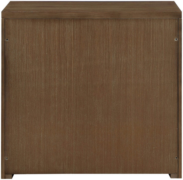Meridian Furniture Vero Art Deco Oak Veneer Buffet with Cane Panels Modular Sideboard for Dining Room Brown 1pc (31.5" W) 77052Brown-T