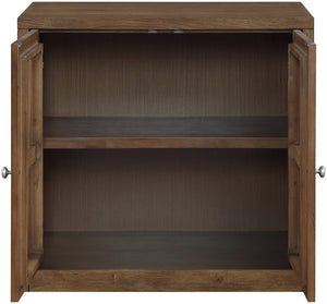 Meridian Furniture Vero Art Deco Oak Veneer Buffet with Cane Panels Modular Sideboard for Dining Room Brown 1pc (31.5" W) 77052Brown-T