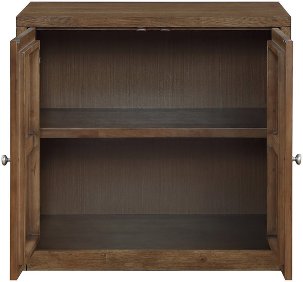 Meridian Furniture Vero Art Deco Oak Veneer Buffet with Cane Panels Modular Sideboard for Dining Room Brown 1pc (31.5" W) 77052Brown-T