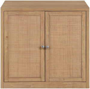 Meridian Furniture Vero Art Deco Oak Veneer Buffet with Cane Panels Modular Sideboard for Dining Room Natural 1pc (31.5" W) 77052Natural-T