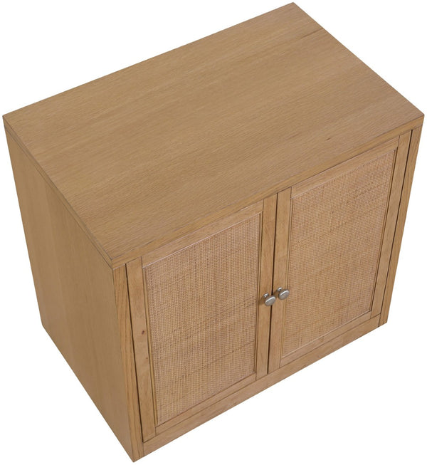 Meridian Furniture Vero Art Deco Oak Veneer Buffet with Cane Panels Modular Sideboard for Dining Room Natural 1pc (31.5" W) 77052Natural-T