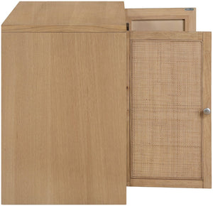 Meridian Furniture Vero Art Deco Oak Veneer Buffet with Cane Panels Modular Sideboard for Dining Room Natural 1pc (31.5" W) 77052Natural-T
