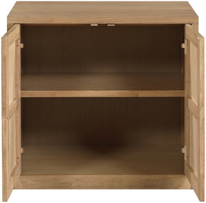 Meridian Furniture Vero Art Deco Oak Veneer Buffet with Cane Panels Modular Sideboard for Dining Room Natural 1pc (31.5" W) 77052Natural-T