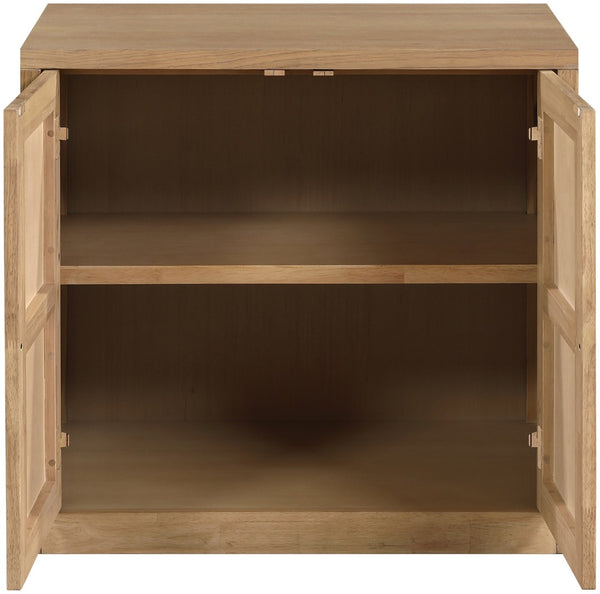 Meridian Furniture Vero Art Deco Oak Veneer Buffet with Cane Panels Modular Sideboard for Dining Room Natural 1pc (31.5" W) 77052Natural-T