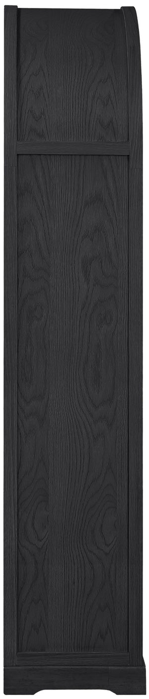 Meridian Furniture Corva Arched Glass Door Display Cabinet Art Deco Storage with Adjustable Shelves Living Room Black 77055Black