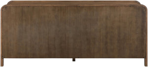 Meridian Furniture Harmony Solid Oak Veneer Sideboard with Sculptural Pulls for Mid-century Dining Room Storage Brown 77057Brown