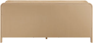 Meridian Furniture Harmony Solid Oak Veneer Sideboard with Sculptural Pulls for Mid-century Dining Room Storage Natural 77057Natural