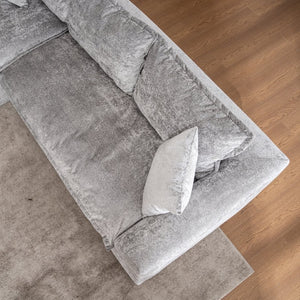 English Elm 103" Chenille Cloud Sectional Modular L-shape Sofa No Assembly Plush Living Room W1170S00044