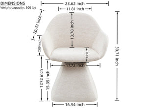 English Elm 180° Swivel Barrel Velvet Accent Chair Eucalyptus Base Ergonomic Living Room Seat W2664P462025