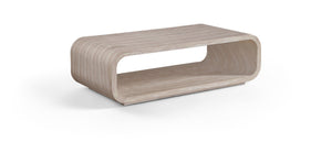 Meridian Furniture Calix Travertine Finish Concrete Coffee Table Art Deco Indoor Outdoor Living 77062Travertine-CT