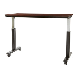 OSP Home Furnishings Adj Height Table Pneumatic Laminate Top Steel Frame Locking Casters Office Flex Mah 60X24 PHAT2460M3