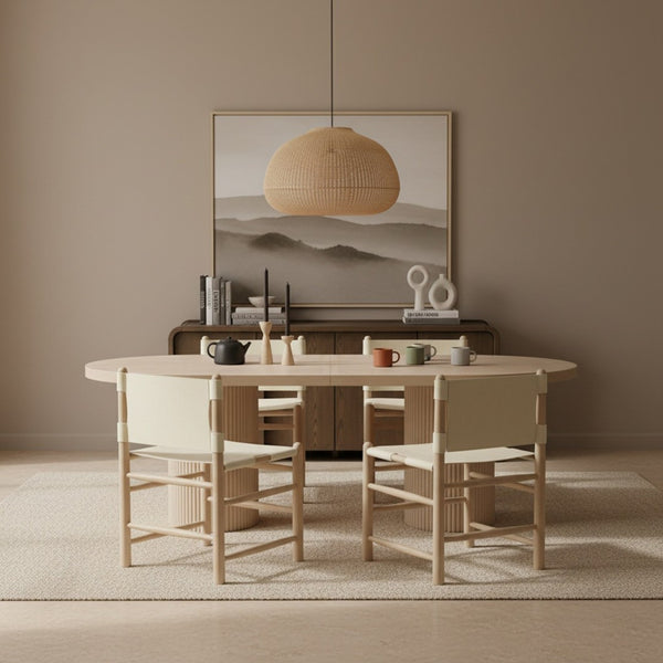 Meridian Furniture Santos Art Deco Vegan Leather Dining Chair with Solid Wood Frame for Elegant Rooms Cream 77094 77094Cream-C