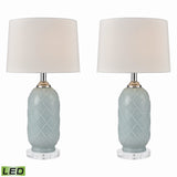 La Joliette 24'' High 2-Light Table Lamp - Set of 2 Pale Blue - Includes LED Bulbs