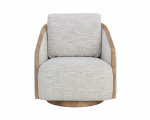 Sunpan Tasia Swivel Lounge Chair - Contemporary Design with Natural Birch Wood Frame for Stylish Comfort Merino Cotton