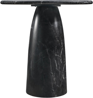 Meridian Furniture Cosenza Concrete Pedestal Counter Table Art Deco Stone Look for Indoor Outdoor Use Black 36" W x 36" D 770Black-T36